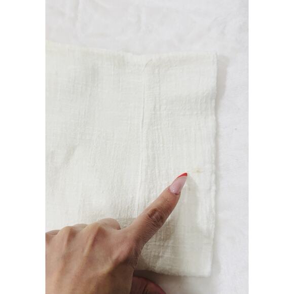 Gilda Midani One Size White Long Cotton Gauze Bucket Dress Lagenlook Artsy - Picture 11 of 11